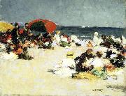 Edward Henry Potthast Prints On the Beach oil painting reproduction